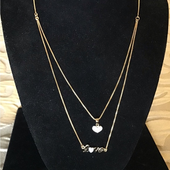Beautiful two strand diamond necklace, both marked 925. - Picture 4 of 10